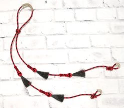 Charro Reins Horse Hair Red Riendas Con Crin De Caballo Rojo