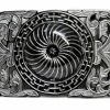 Hebilla Pavonada Flor Negra Charro Belt Buckle -Western Harness Shop image