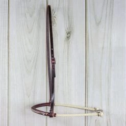 Leather Rawhide Laced Covered Rope Noseband Western Headstall