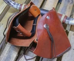 Western Saddle Leather Tapaderos Stirrups Hand Braided Smooth -Western Harness Shop image 1042
