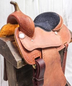 14" Barrel Racing Western Basket Pattern Saddle -Western Harness Shop image 1046