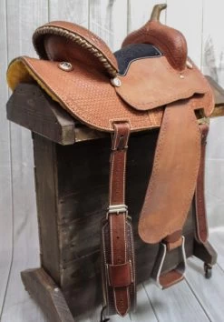 14" Barrel Racing Western Basket Pattern Saddle -Western Harness Shop image 1048