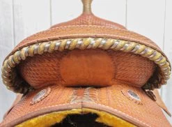 14" Barrel Racing Western Basket Pattern Saddle -Western Harness Shop image 1049