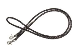 7 FT Brown Western Leather Braided Roping Reins 4 Plait Snap