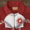 Grey Red Charro Fino Mono Bowtie Flower -Western Harness Shop image 107