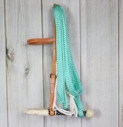 Breaking Hackamore Turquoise Reins Cowboy Braided Bosal