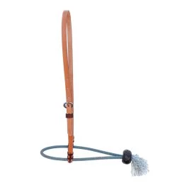 Single Rope Noseband With Leather Headstall Blue