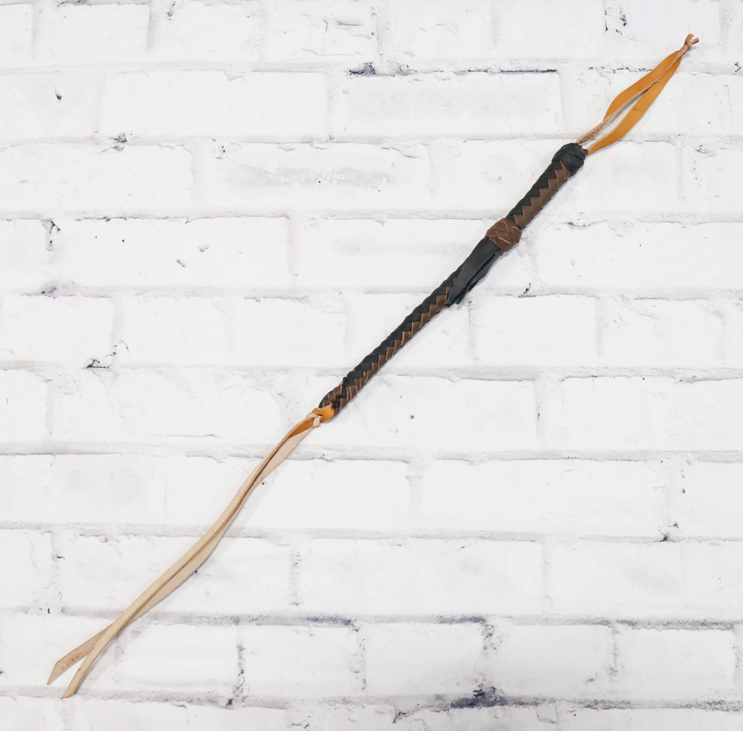 Leather Quirt Brown Genuine Western Whip Design 3 Leather Quirt Brown Genuine Western Whip Design