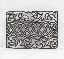 Hebilla Charra Diseño Pavonada Belt Buckle