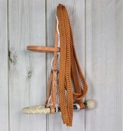 Western Cowboy Rawhide Braided Breaking Hackamore USA Made