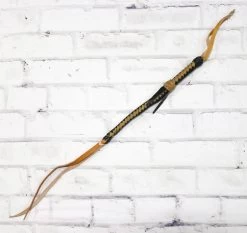 Leather Quirt Genuine Western Whip Tan/Black Design Horse Saddle Cuarta