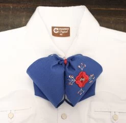 Mono Azul Flor Gris Bowtie Charro