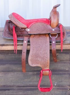 12" Kids Youth Pleasure Western Saddle Leather Mini Pony Youth Saddle II