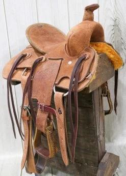 13" High Back Roughout Leather Youth Western Saddle -Western Harness Shop image 1136