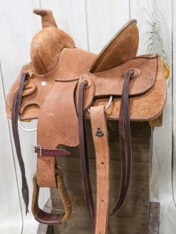 13" High Back Roughout Leather Youth Western Saddle -Western Harness Shop image 1137