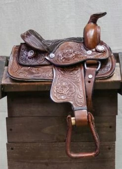 8" Brown Toddler Infant New Born Size Pony Toddler Saddle