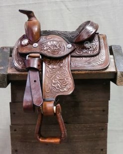 8" Brown Toddler Infant New Born Size Pony Toddler Saddle -Western Harness Shop image 1145