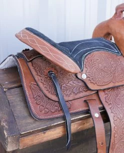 12" Kid Pleasure Western Saddle Brown Leather Mini Pony Saddle -Western Harness Shop image 1153