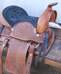12" Kid Pleasure Western Saddle Brown Leather Mini Pony Saddle -Western Harness Shop image 1154