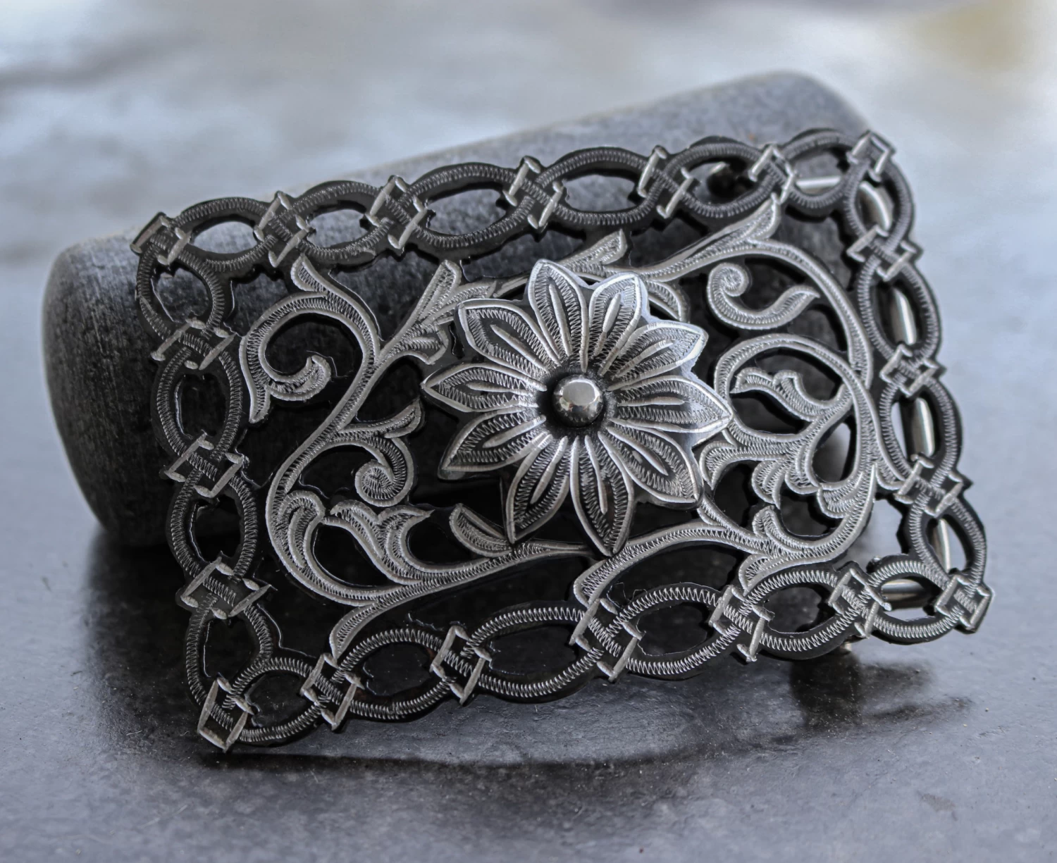 Pavonada Black Charro Belt Buckle Hebilla Charra 4 Pavonada Black Charro Belt Buckle Hebilla Charra - Image 2