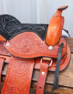 10" TAN Pony Horse Saddle Kids Cowboy Cowgirl Pleasure Leather Tan Western Saddle -Western Harness Shop image 1177