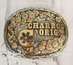 Hebilla Fina Flor Charros Original Belt Buckle