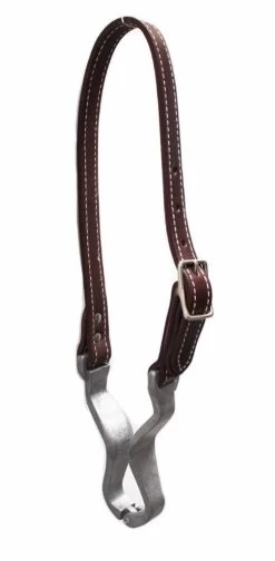 Leather Cribbing Control Collar Strap Horse Tack- Dark Oil