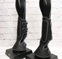Canilleras Charro Horse Black Boots Horse Protectors