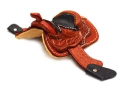 2" Miniature Western Saddle Leather Decor Saddle Cowboy Cowgirl Toy