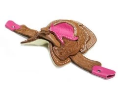 2" Pink Brown Western Saddle Cowgirl Barrel Racing Decor