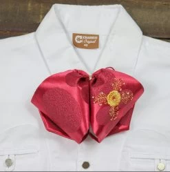 Maroon Mono Vino Handmade Charro Bowtie