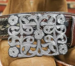 Hebilla Pavonada Flor Fina Charro Buckle -Western Harness Shop image 148