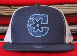 "Floral" Charros Original Azul Trucker Snapback