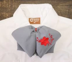 Gris Red Flower Mono Mexican Charro Flor Camisa Charra