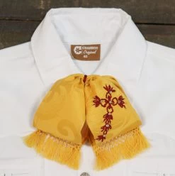 Yellow Vino Charro Flor Deshilado Mono Bowtie