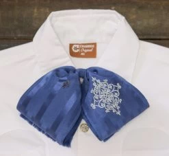 Charros Blue Azul Flower Mono Charro Bowtie