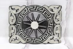 Hebilla Cuadrada Greca Charra Buckle Flor V