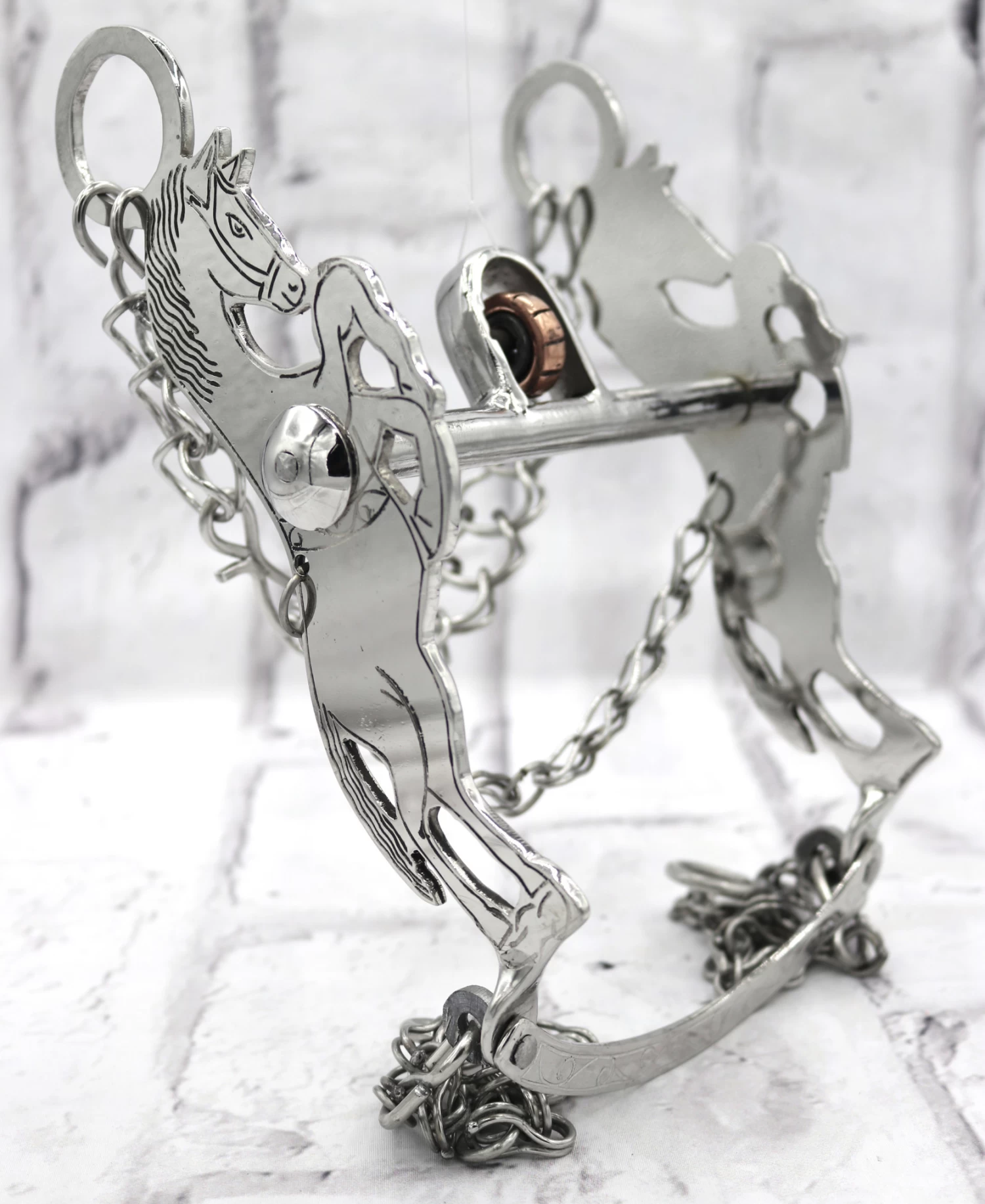 5 1/2" Freno Charro Acero Inoxidable Cobre Horse Charro Bit 3 5 1/2" Freno Charro Acero Inoxidable Cobre Horse Charro Bit