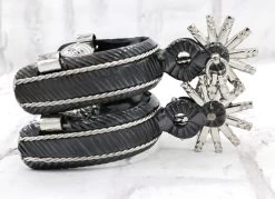 Charro Espuelas Charcoal Doble Torsal Spurs