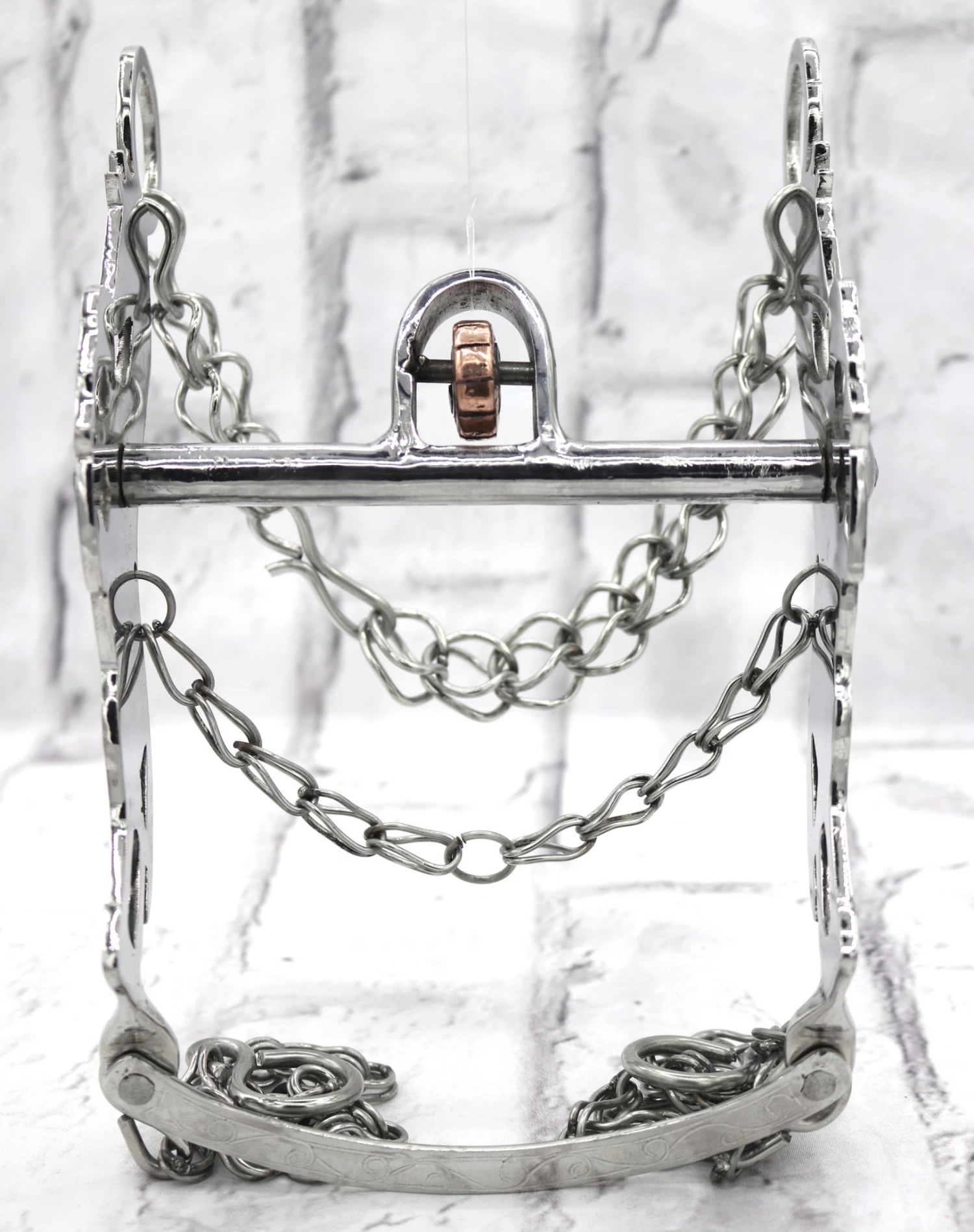 5 1/4" Freno Charro Acero Inoxidable Cobre Horse Charro Bit 4 5 1/4" Freno Charro Acero Inoxidable Cobre Horse Charro Bit - Image 2