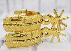 Engraved Gold Plated Espuela Charras Tono Dorado