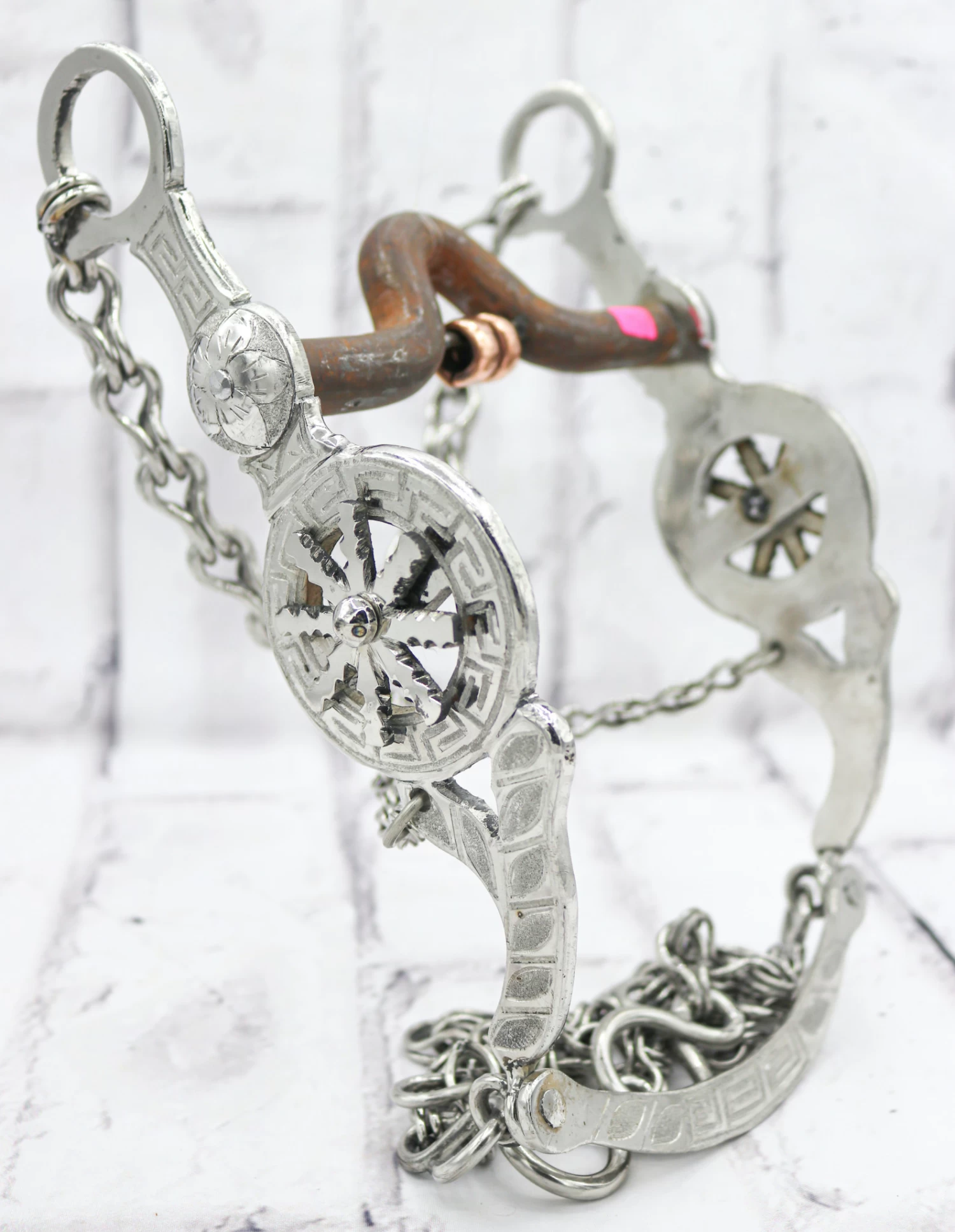 5 1/4" Freno Charro Acero Inoxidable Horse Bit 3 5 1/4" Freno Charro Acero Inoxidable Horse Bit