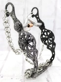 4 3/4" Freno Black Pavonado Charro Caballo Bit