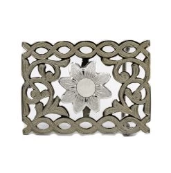 Hebilla Dorada Flor Gold Color Buckle Flower