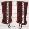 Vino Flor Polainas Diseno Flor Gamuza Charro Chaps 1 Vino Flor Polainas Diseno Flor Gamuza Charro Chaps -Western Harness Shop image 245