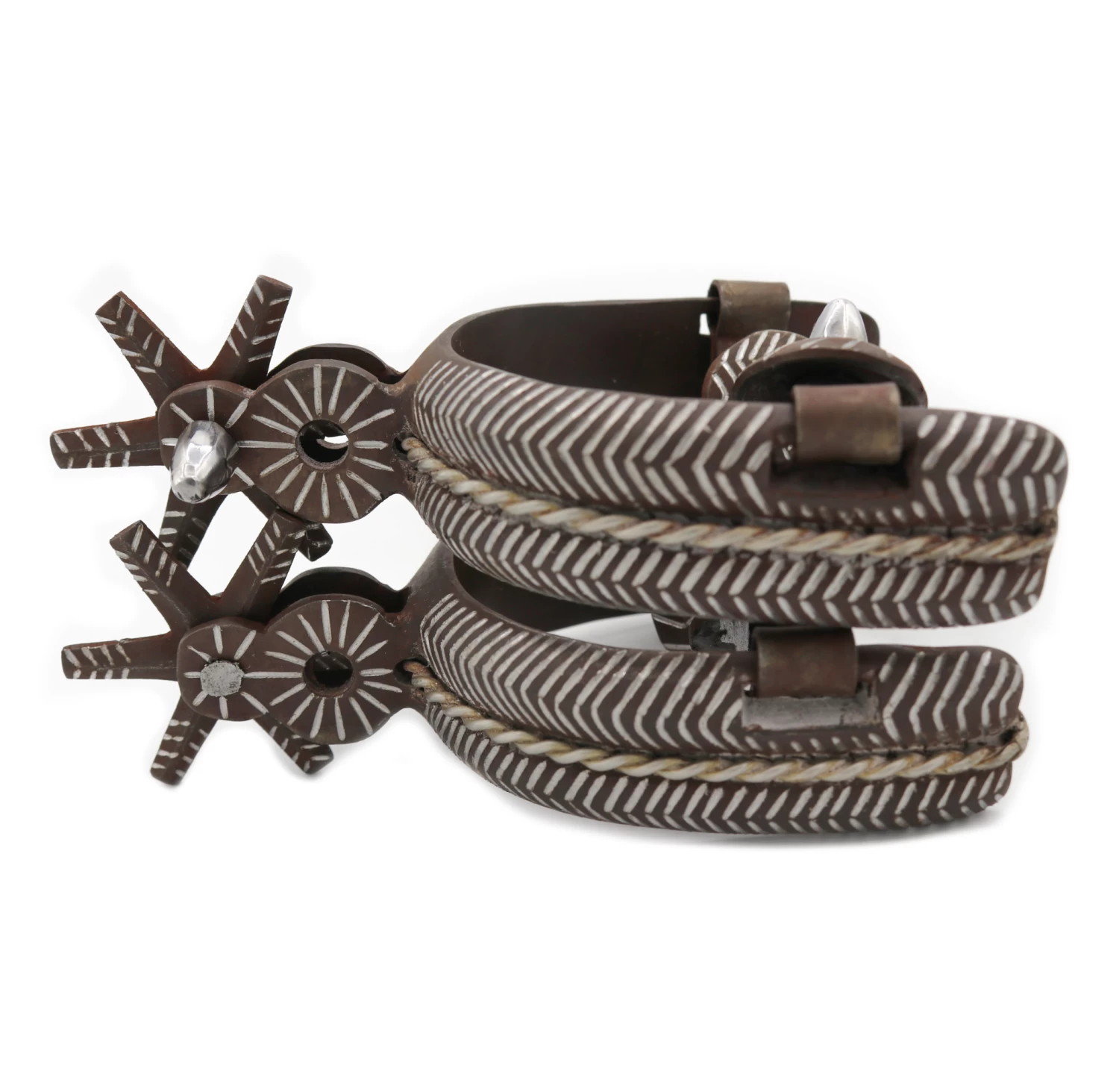 Espuelas Charras Mill Rayas Rusticas Mexican Spurs 3 Espuelas Charras Mill Rayas Rusticas Mexican Spurs