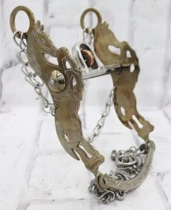 5 1/2" Freno Dorado Charro Caballo Diseno Horse Bit