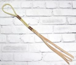 Charros Cuarta Trenzada Cuero Crudo Rawhide Braided Quirt