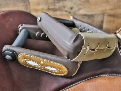 Estribos Charros Gamuza Cafe Horse Charro Saddle Stirrups Brown -Western Harness Shop image 272