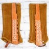 Polainas Charras De Piel (M) Claro Light Colored Half Chaps -Western Harness Shop image 287